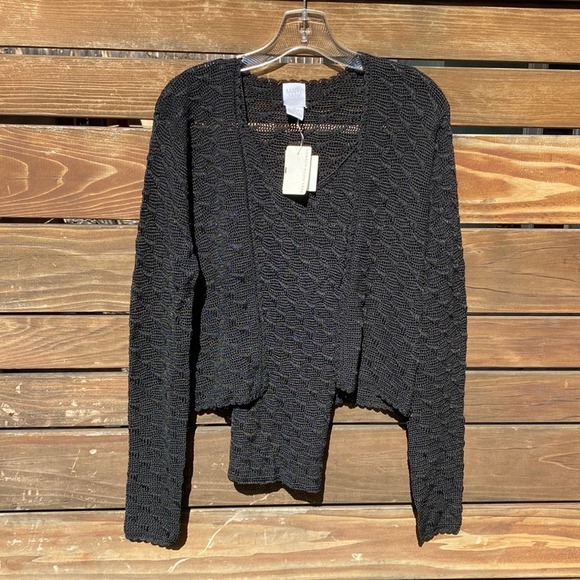 Vintage Mary Jane Marcasiano Crochet Top and Cardigan Set - L - Picture 6 of 11